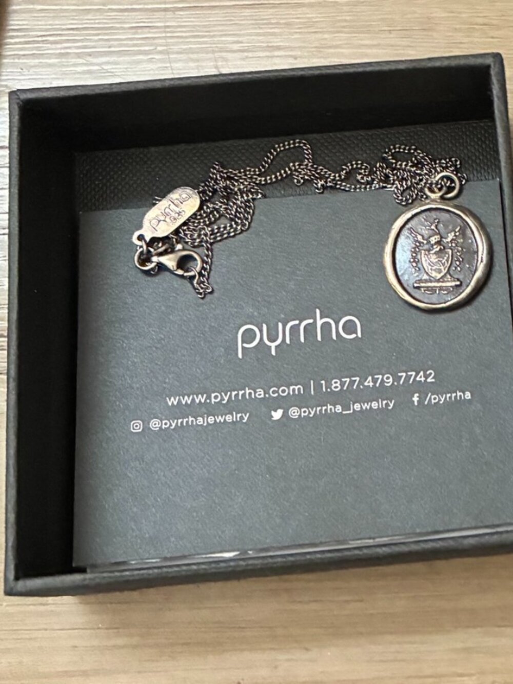 Pyrrha Strength in Unity Sterling Silver Talisman Necklace 925 with Box